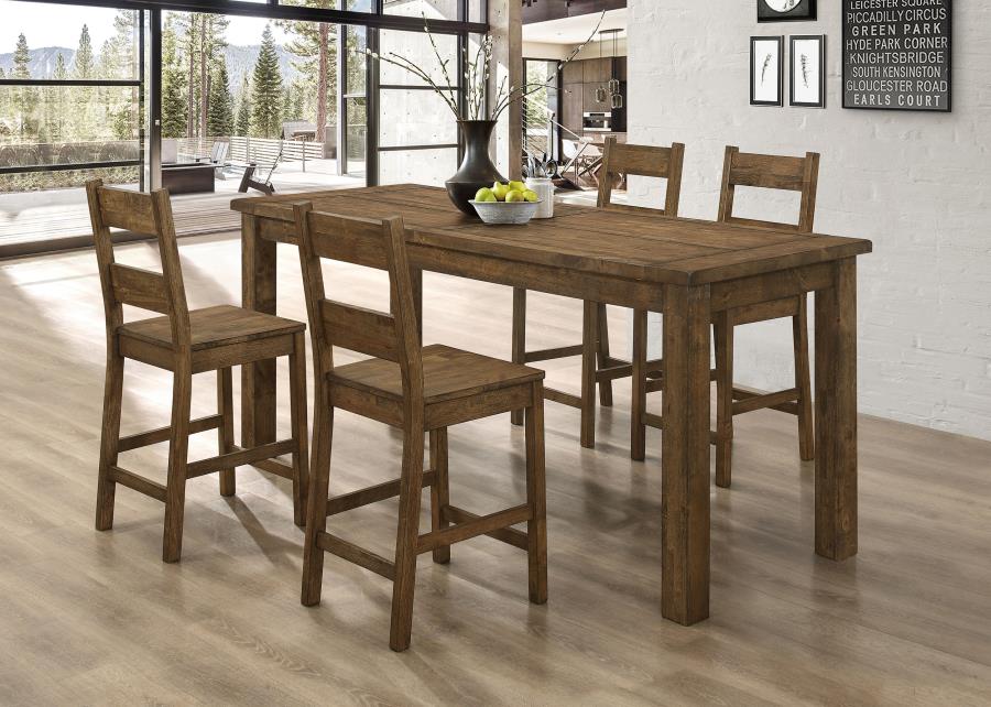 Coleman Brown 5 Pc Counter Height Dining Set - furniture place usa