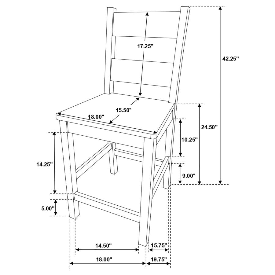 Coleman Brown 5 Pc Counter Height Dining Set - furniture place usa