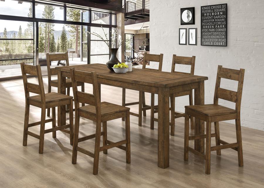 Coleman Brown 7 Pc Counter Height Dining Set - furniture place usa