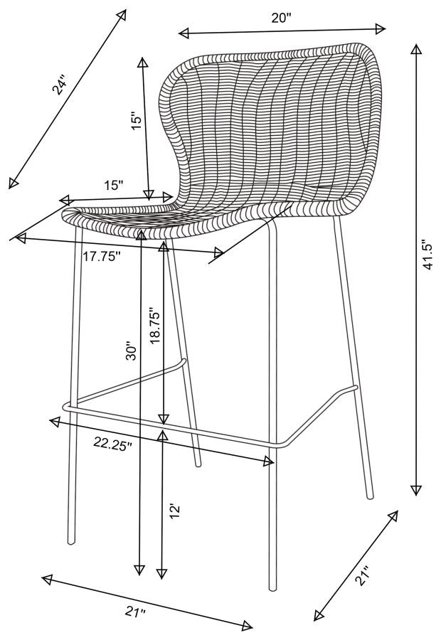 Mckinley Brown Bar Stool - furniture place usa