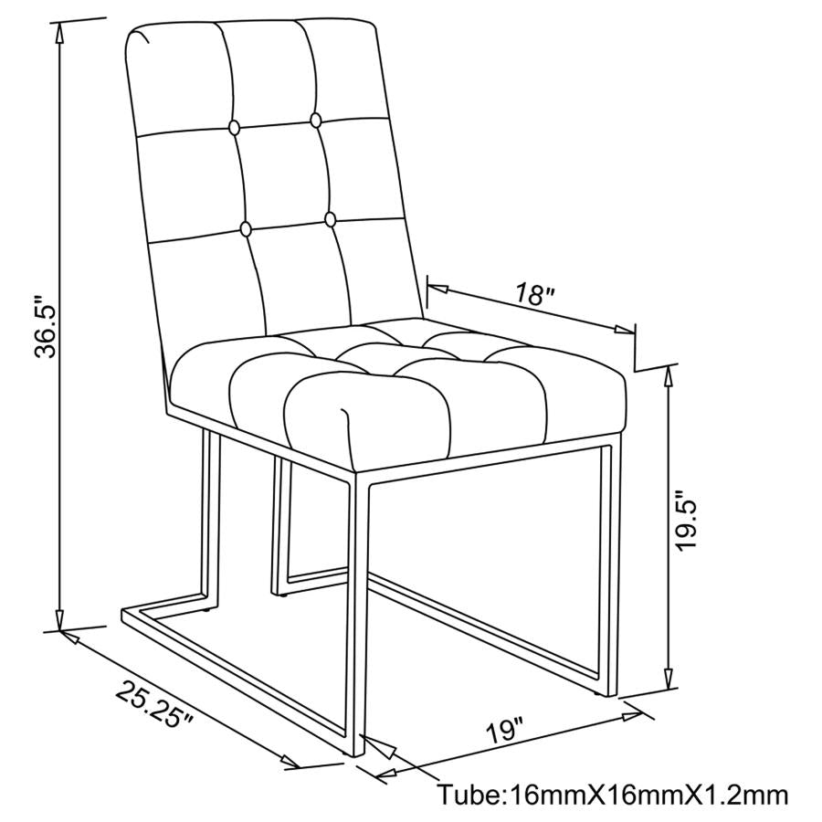 Cisco Blue Side Chair - furniture place usa