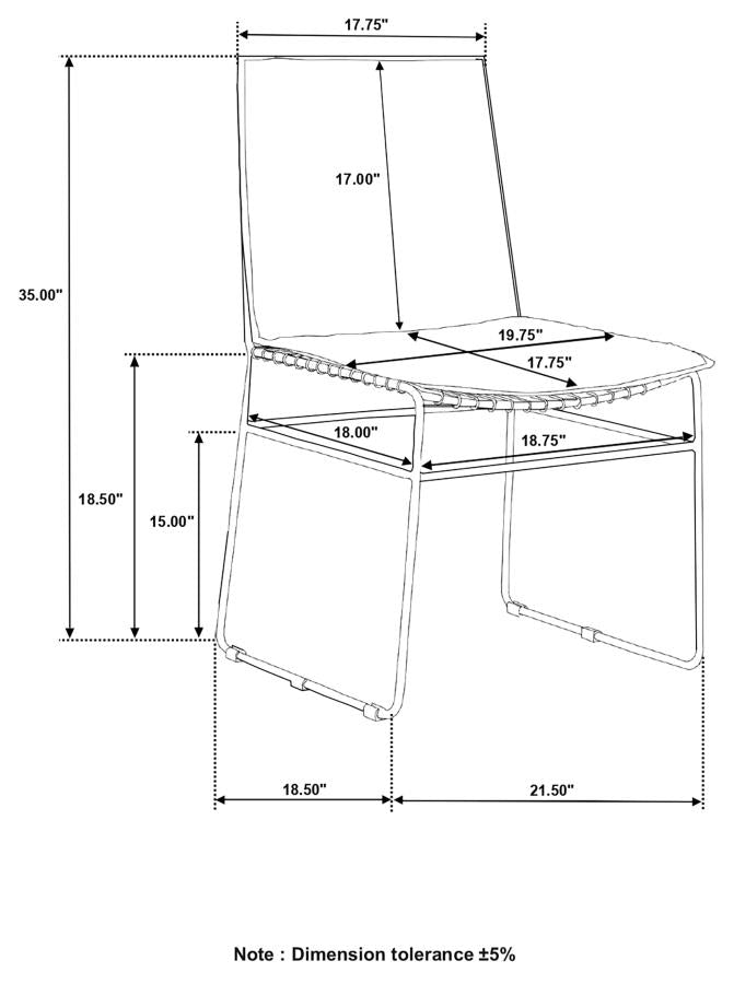 Abbott Brown Side Chair - furniture place usa