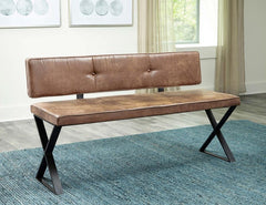 Abbott Brown Bench - furniture place usa