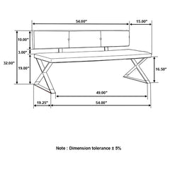 Abbott Brown Bench - furniture place usa