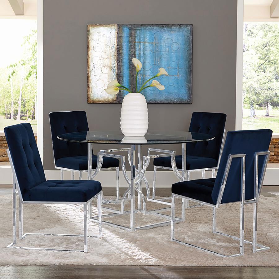 Starlight Silver Dining Table - furniture place usa