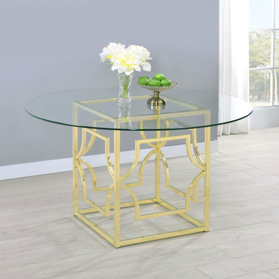 Starlight Gold Dining Table - furniture place usa