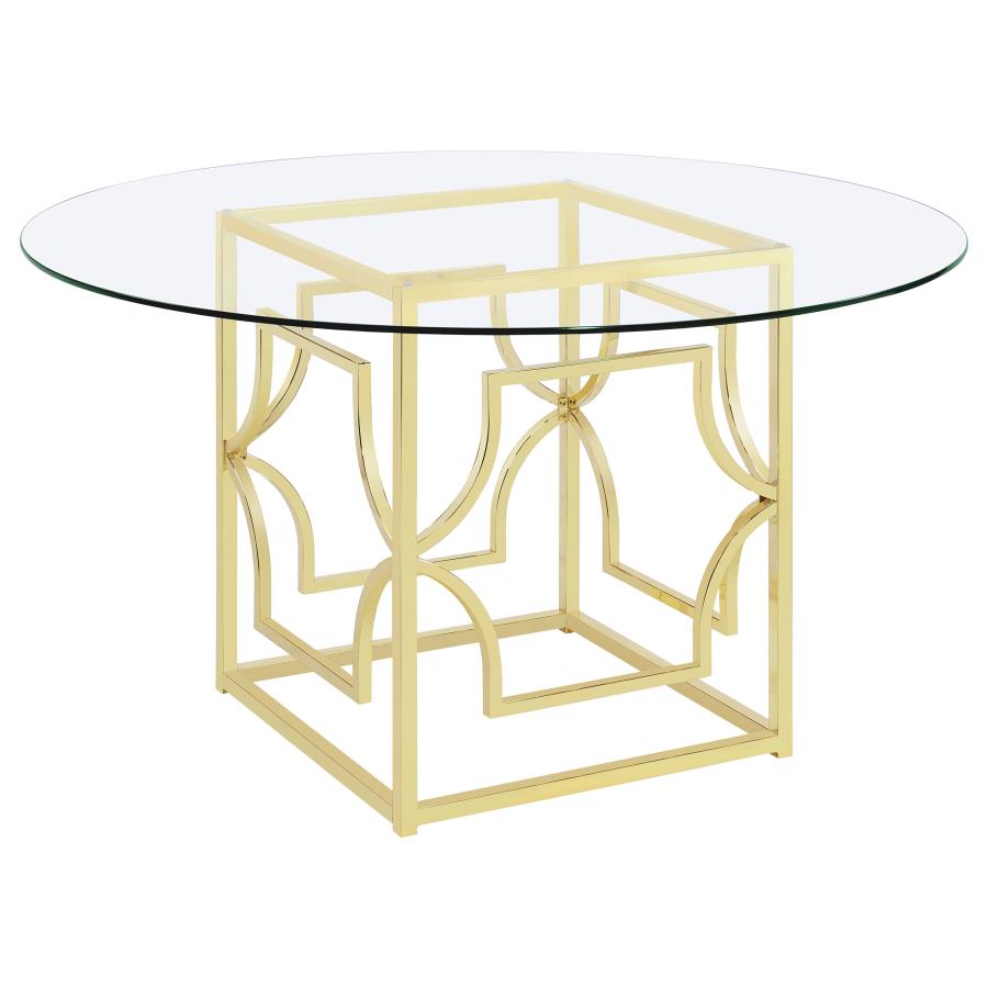 Starlight Gold Dining Table - furniture place usa