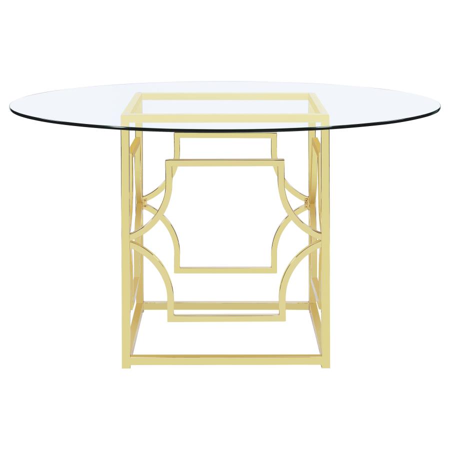 Starlight Gold Dining Table - furniture place usa