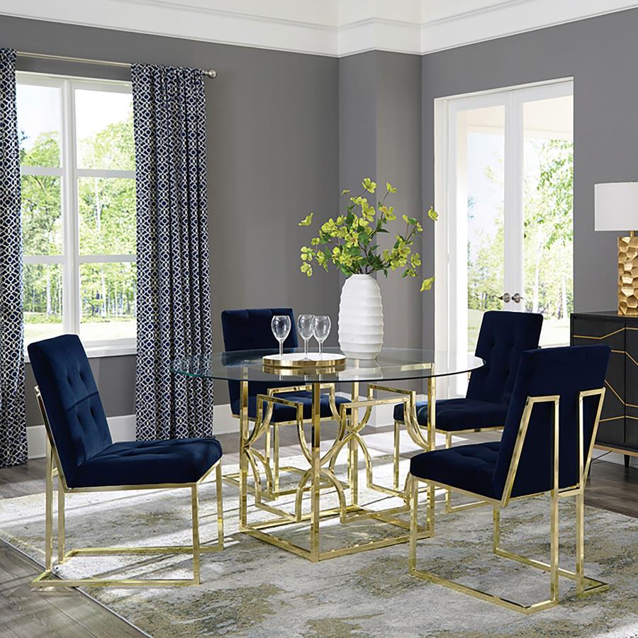 Starlight Gold Dining Table - furniture place usa