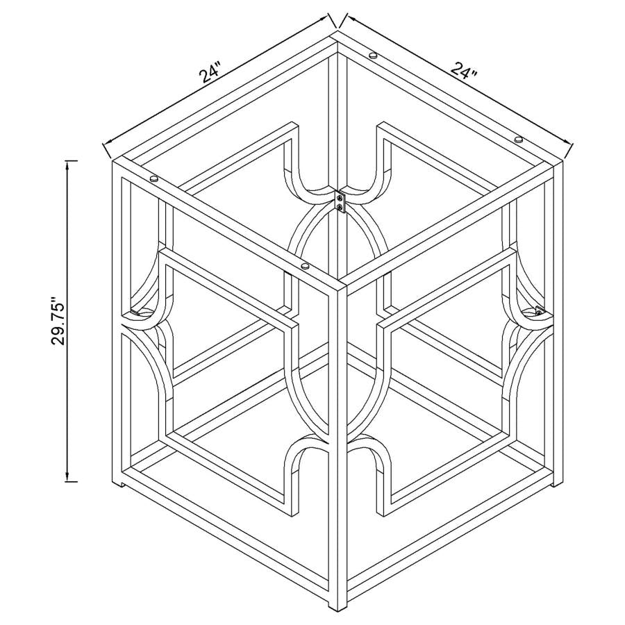 Starlight Gold Dining Table Base - furniture place usa