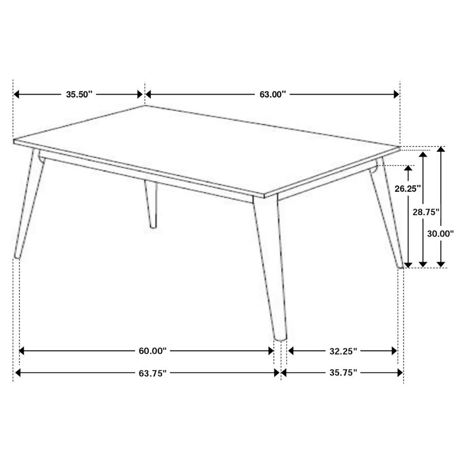 Everett White 6 Pc Dining Set - furniture place usa