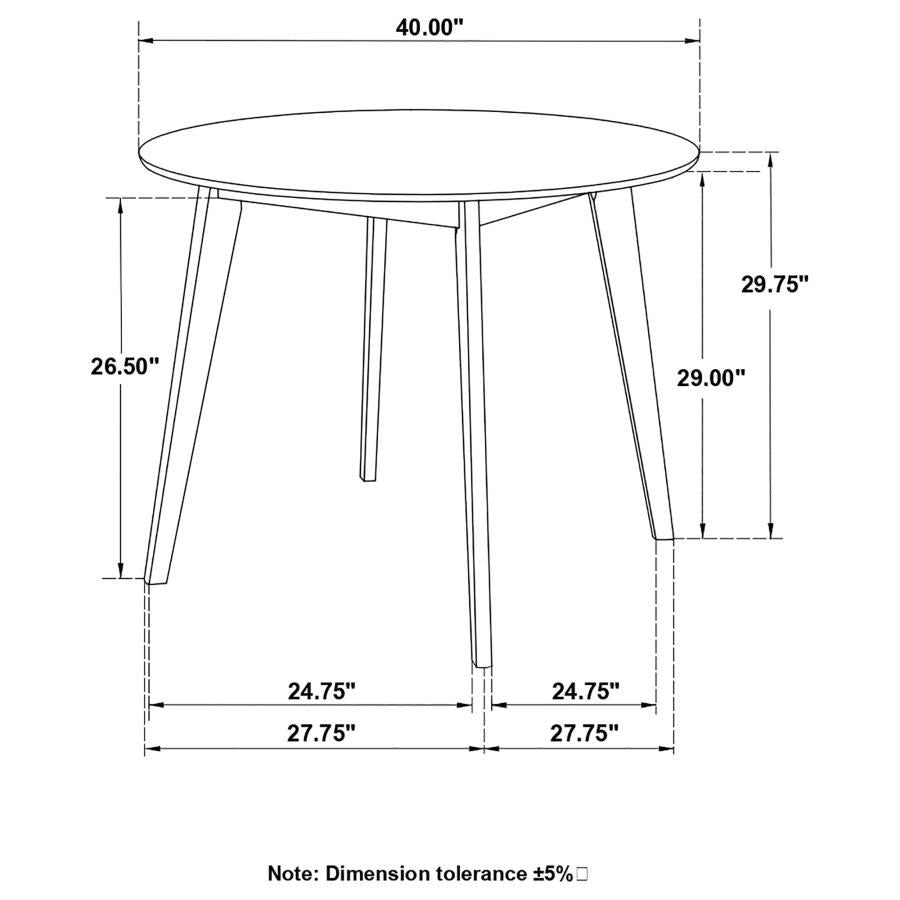 Breckenridge White Round Dining Table - furniture place usa