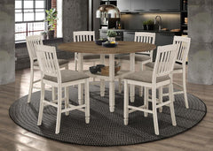 Sarasota Ivory 7 Pc Counter Height Dining Set - furniture place usa