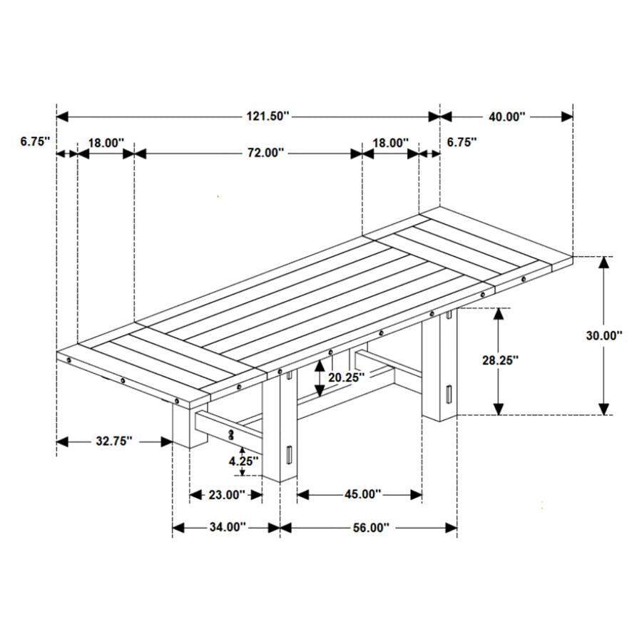 Calandra Brown Dining Table - furniture place usa