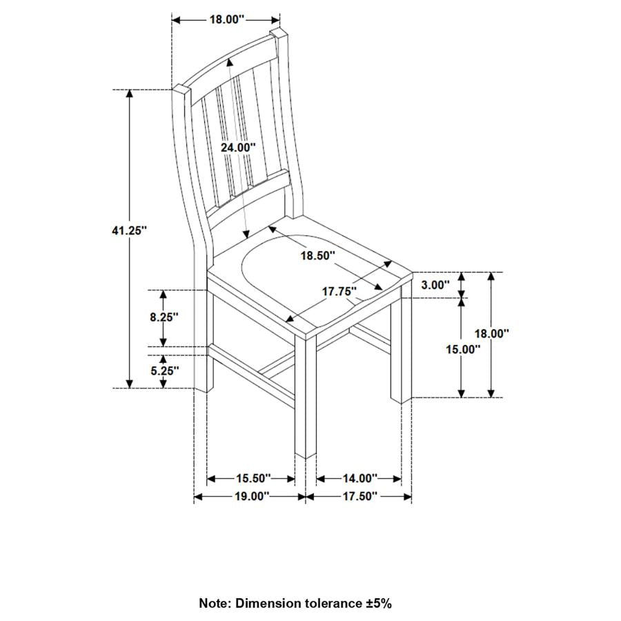 Calandra Brown Side Chair - furniture place usa