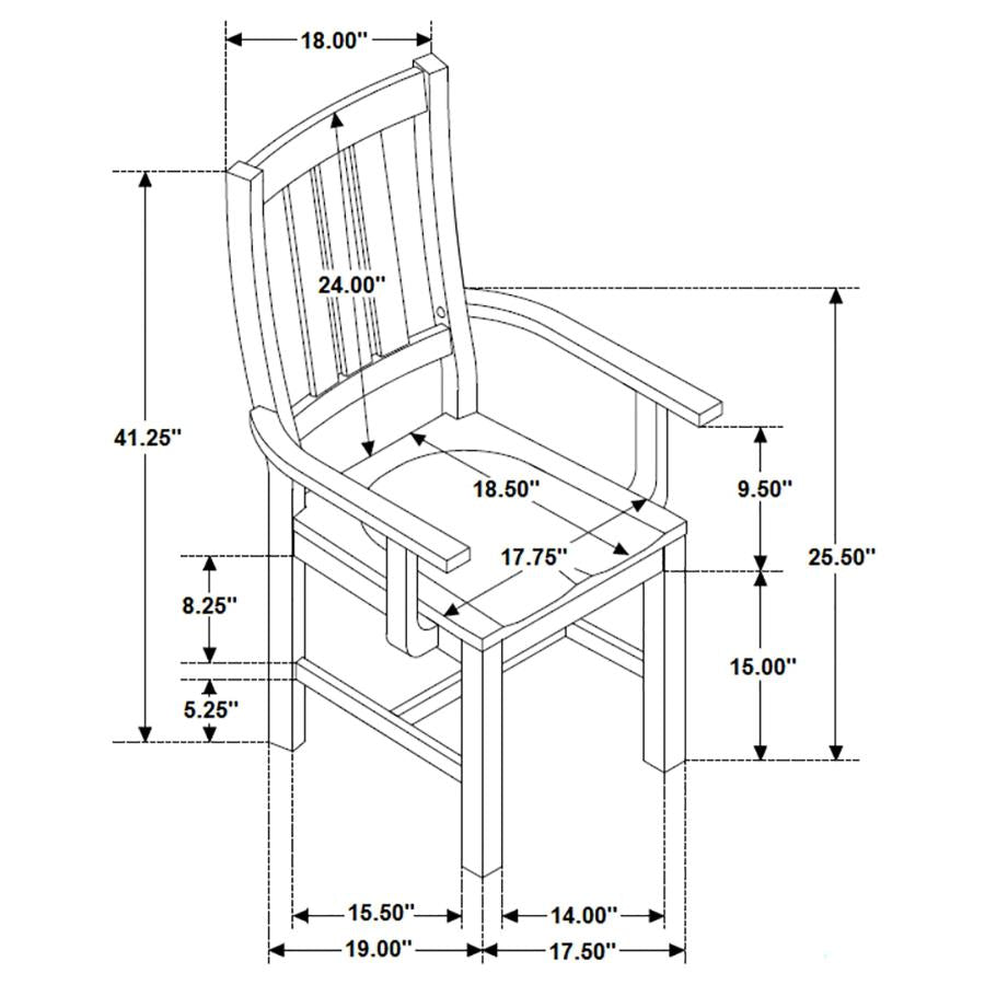 Calandra Brown Arm Chair - furniture place usa