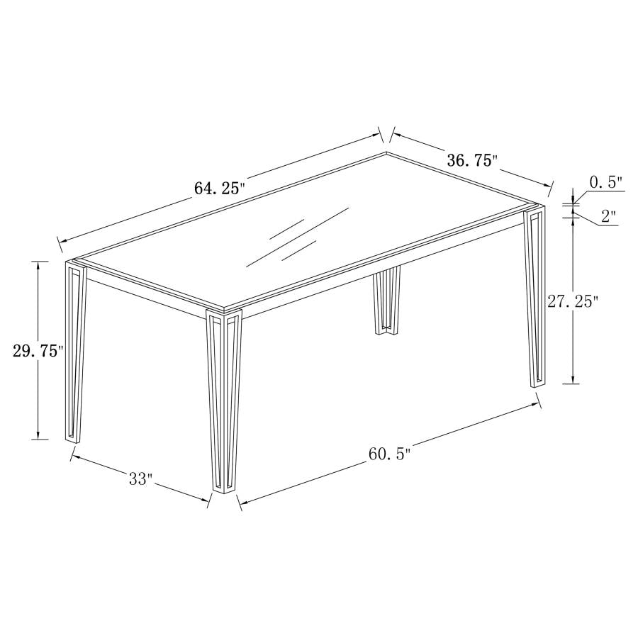 Pauline White Dining Table - furniture place usa