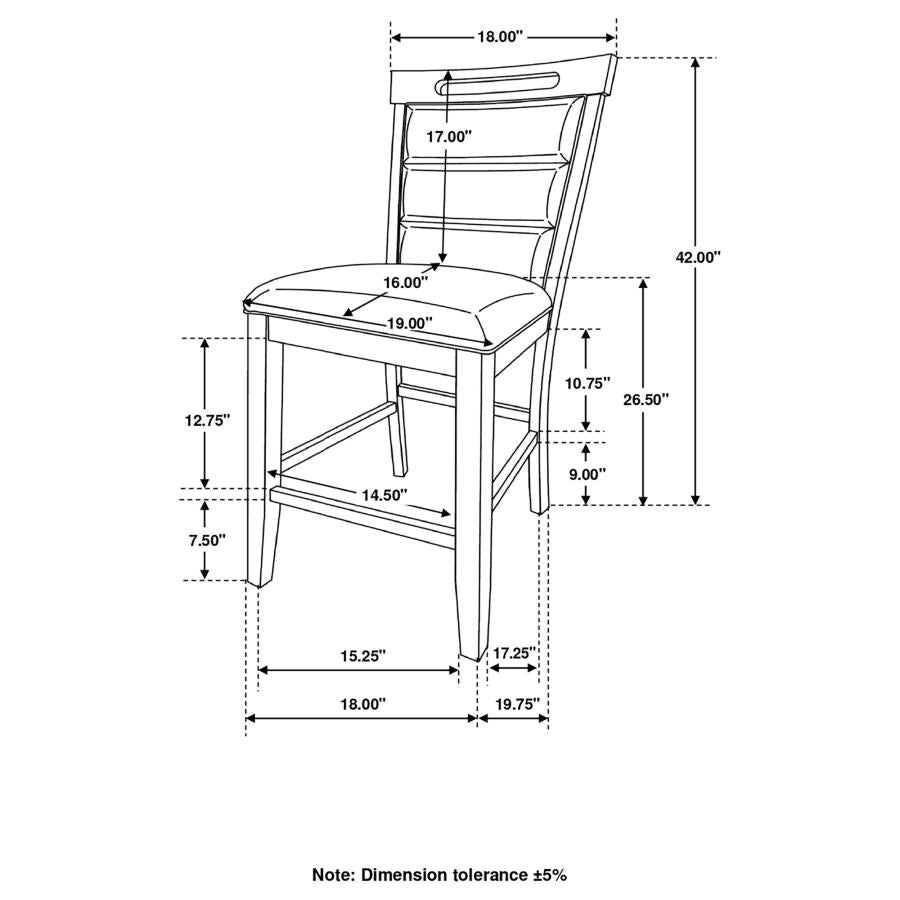 Prentiss Brown Counter Stool - furniture place usa