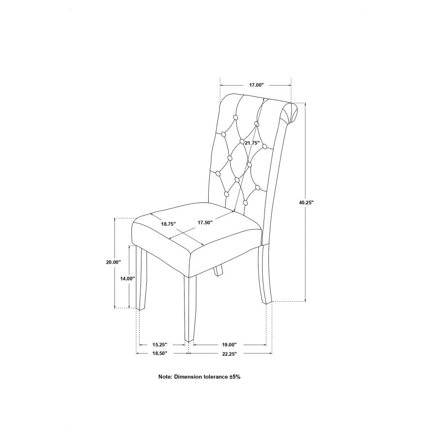 Balboa Grey Side Chair - furniture place usa