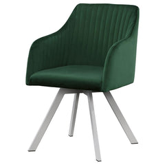 Arika Green Swivel Arm Chair - furniture place usa