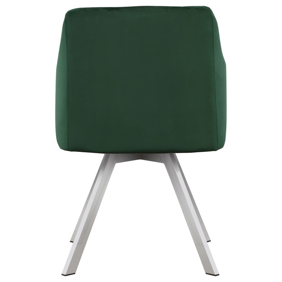 Arika Green Swivel Arm Chair - furniture place usa