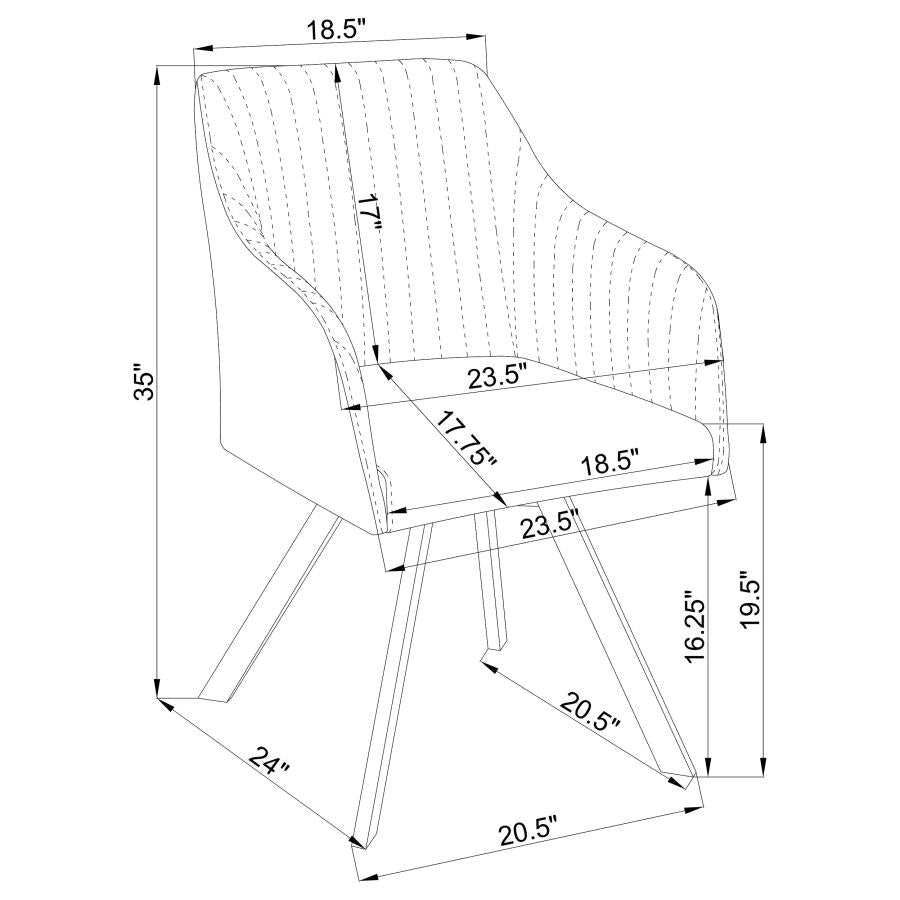 Arika Green Swivel Arm Chair - furniture place usa