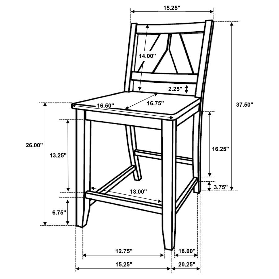 Bairn Black Counter Stool - furniture place usa