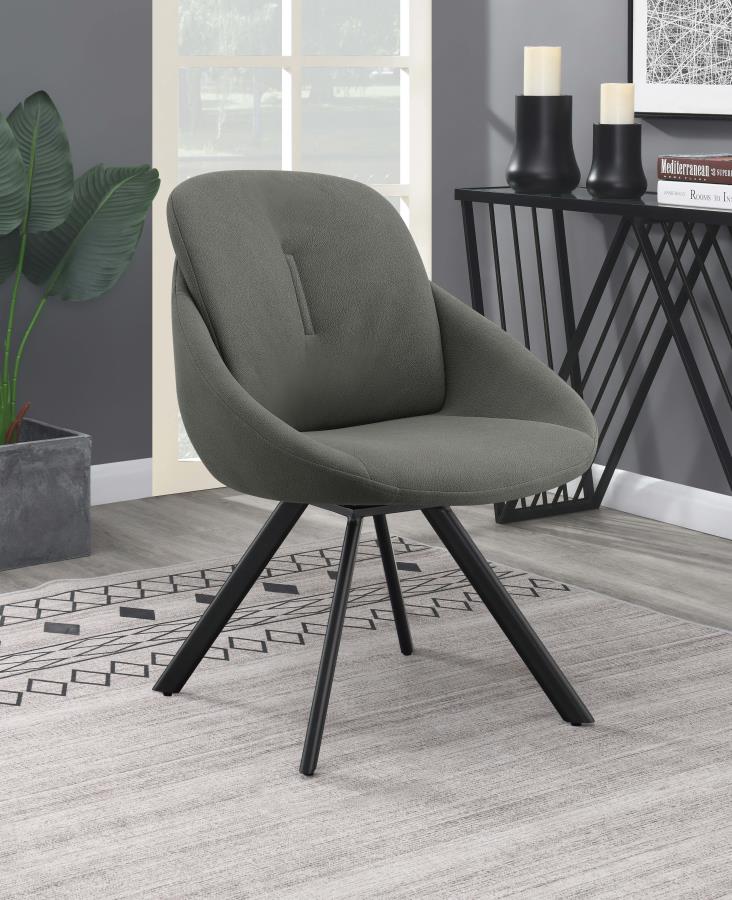 Mina Grey Swivel Side Chair - furniture place usa