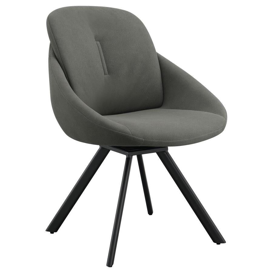 Mina Grey Swivel Side Chair - furniture place usa