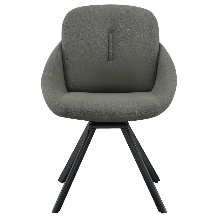 Mina Grey Swivel Side Chair - furniture place usa