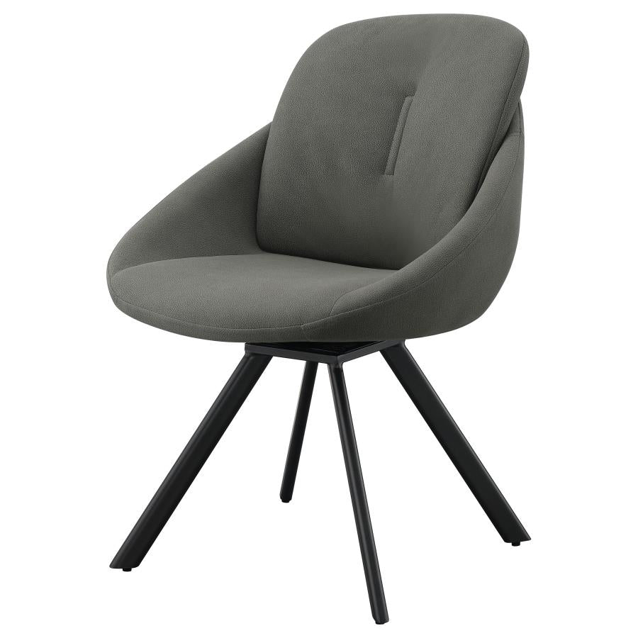 Mina Grey Swivel Side Chair - furniture place usa