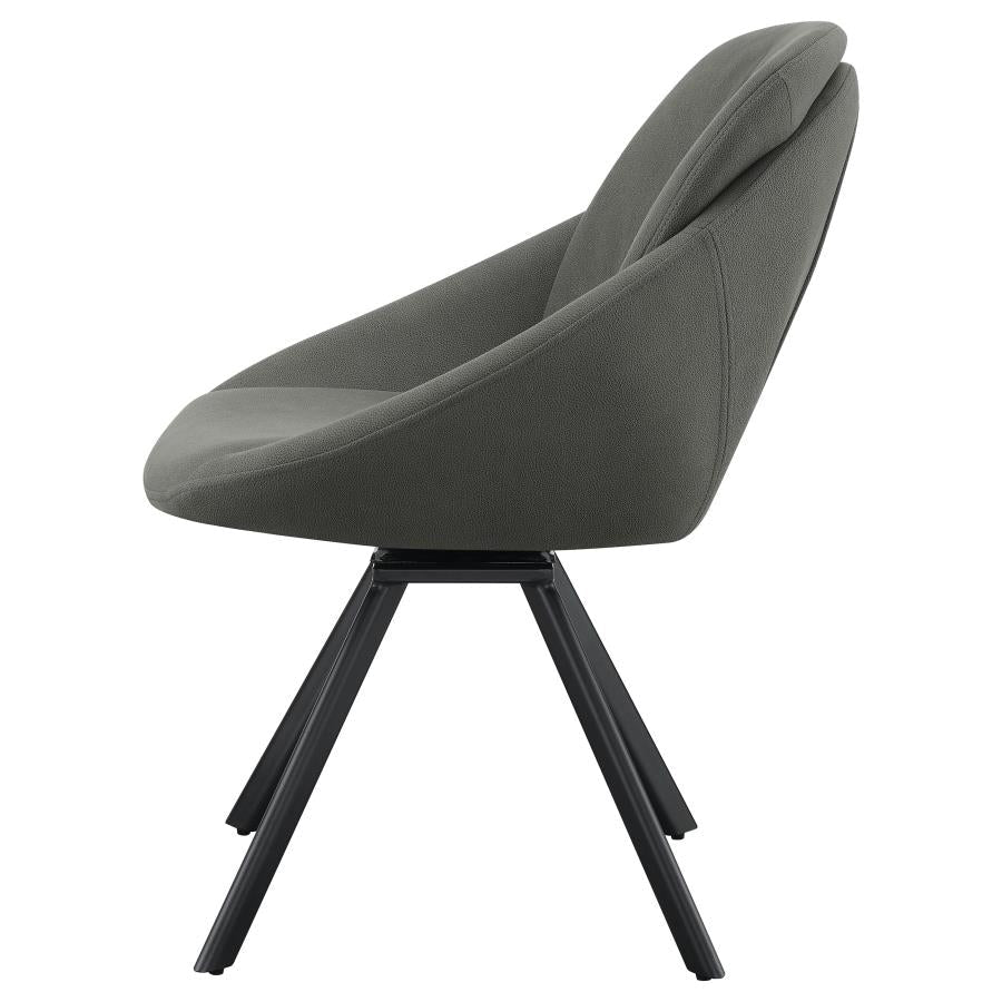 Mina Grey Swivel Side Chair - furniture place usa