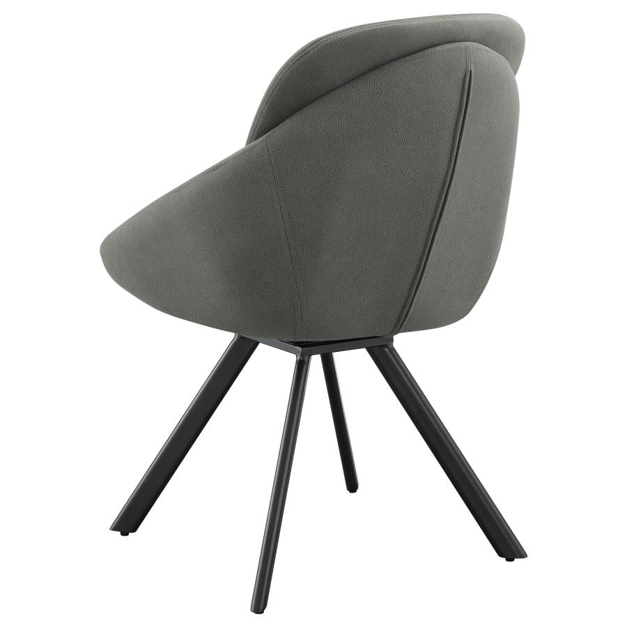 Mina Grey Swivel Side Chair - furniture place usa