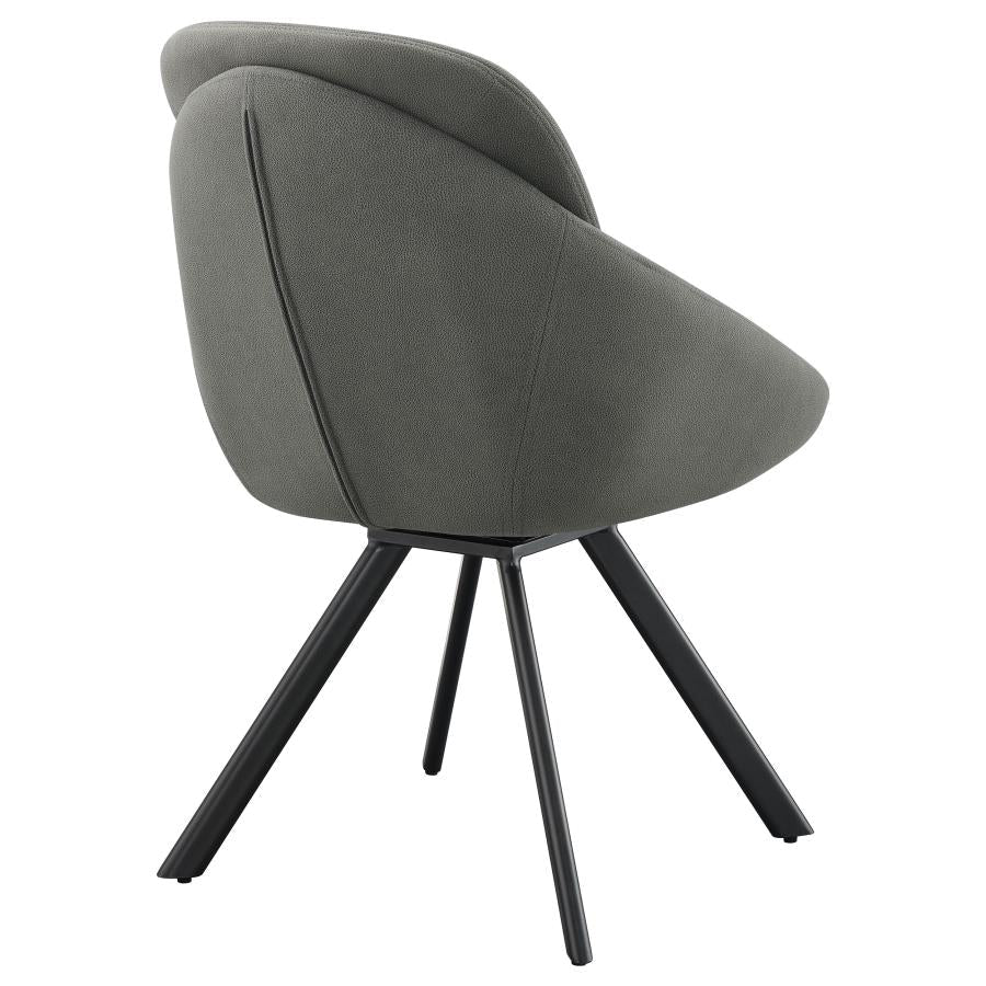 Mina Grey Swivel Side Chair - furniture place usa