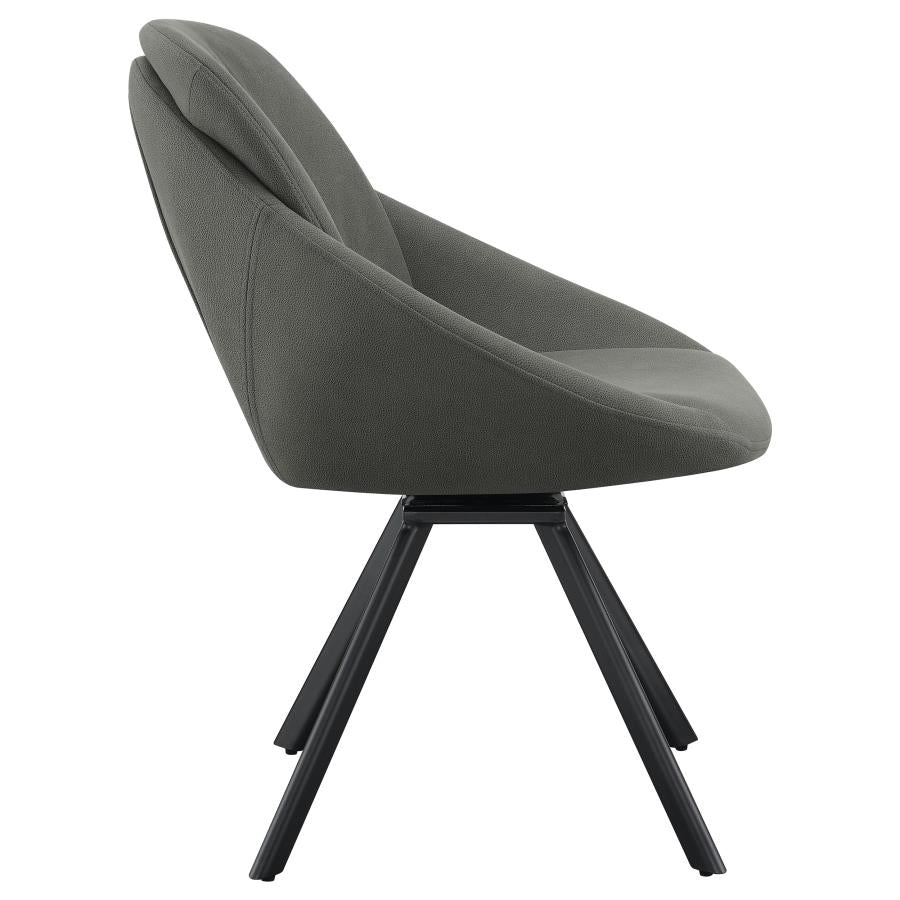 Mina Grey Swivel Side Chair - furniture place usa