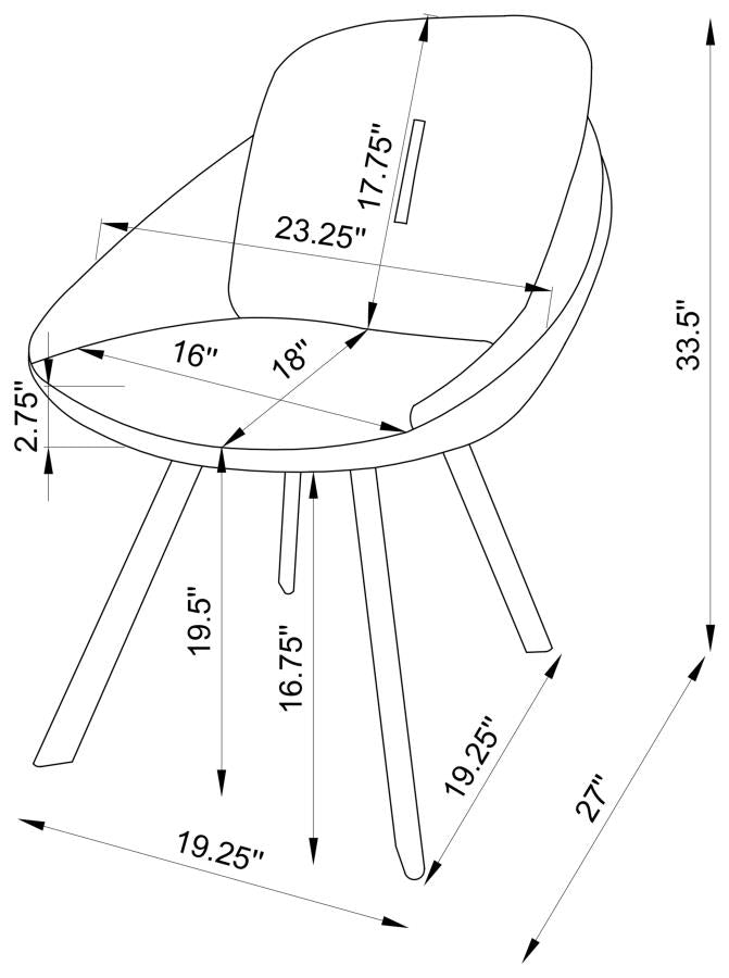 Mina Grey Swivel Side Chair - furniture place usa