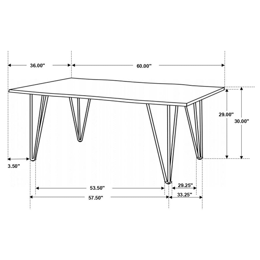 Topeka Brown 5 Pc Dining Set - furniture place usa