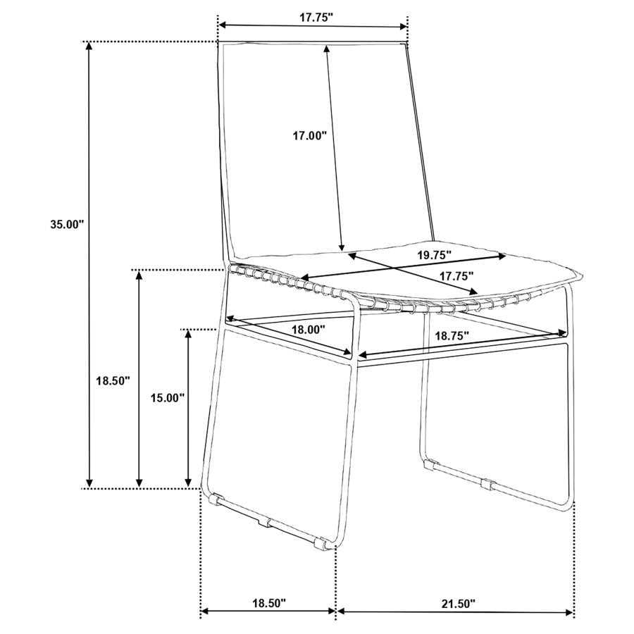 Topeka Brown 5 Pc Dining Set - furniture place usa