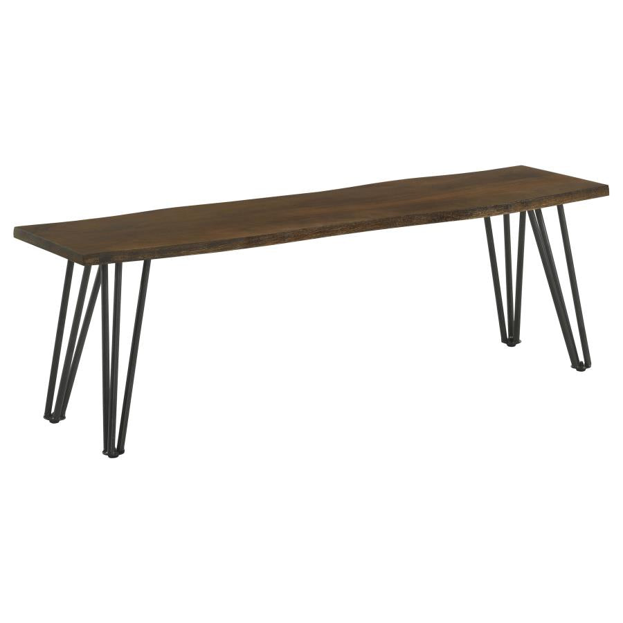 Topeka Brown Bench - furniture place usa