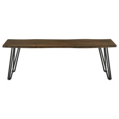 Topeka Brown Bench - furniture place usa