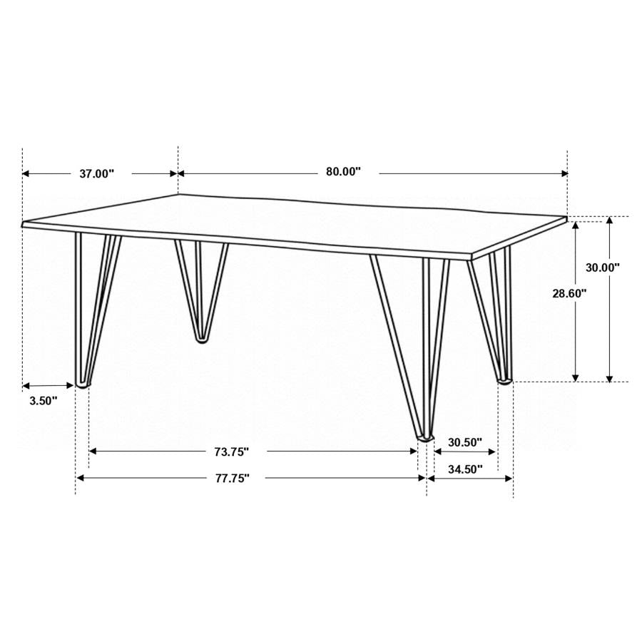 Neve Brown Dining Table - furniture place usa