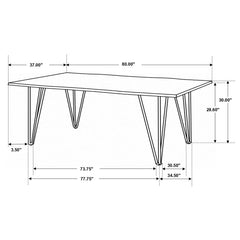 Neve Brown Dining Table - furniture place usa