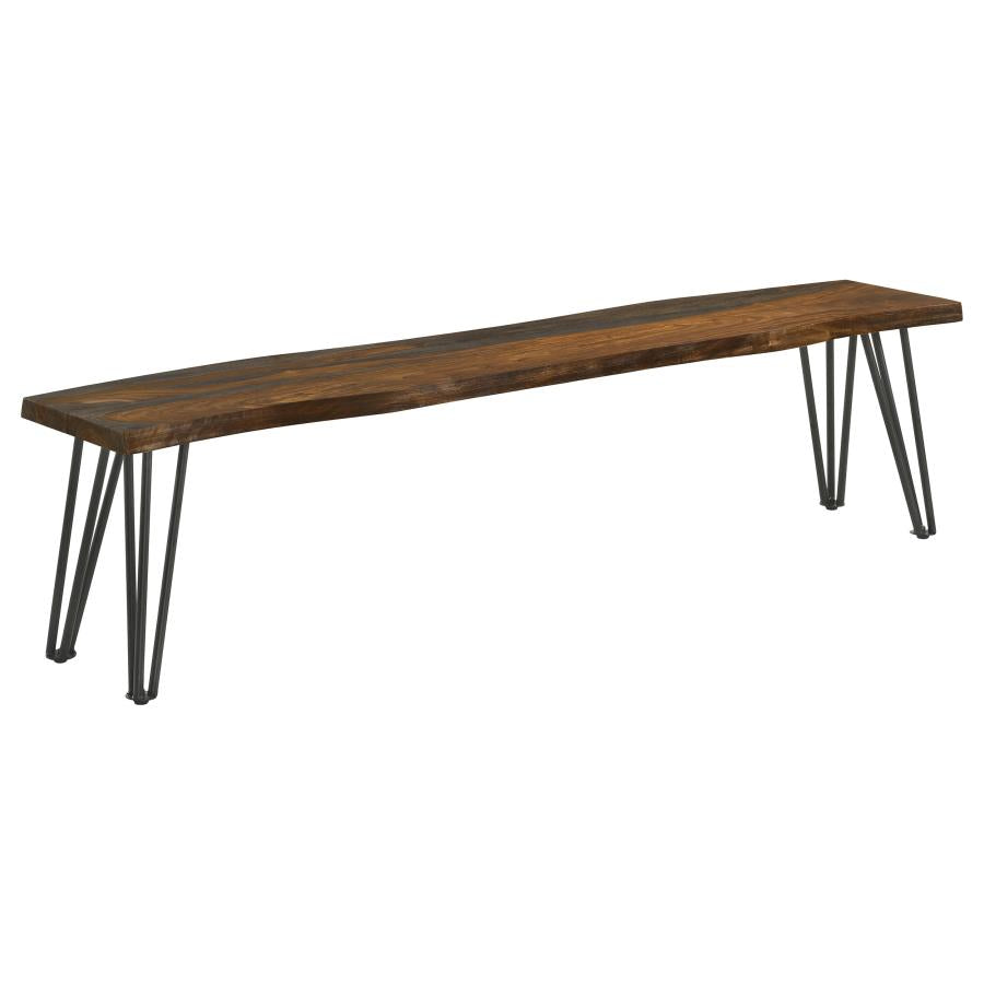 Neve Brown Bench - furniture place usa