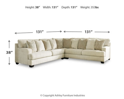 Rawcliffe 3-Piece Sectional - furniture place usa