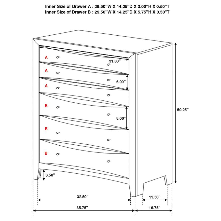 Phoenix Brown Chest - furniture place usa