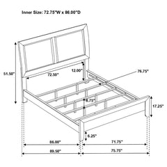 Briana Black California King Bed - furniture place usa