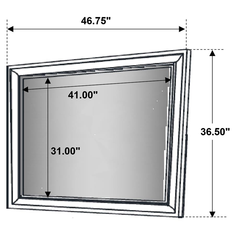 Barzini Black Dresser Mirror - furniture place usa