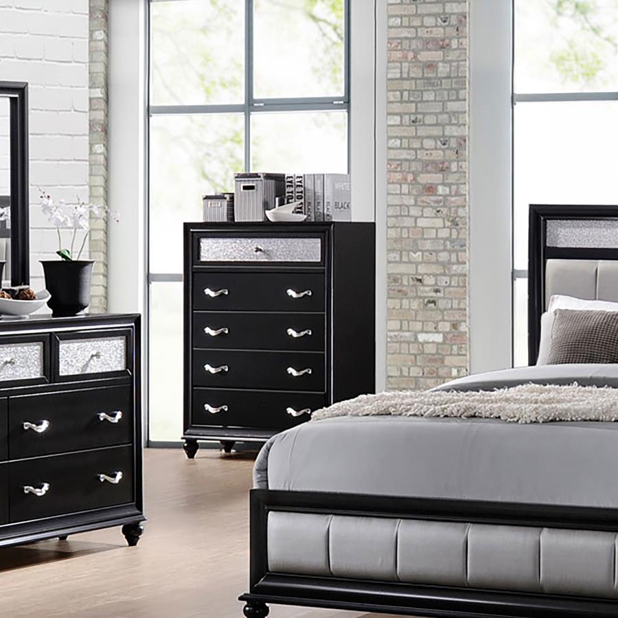 Barzini Black Chest - furniture place usa