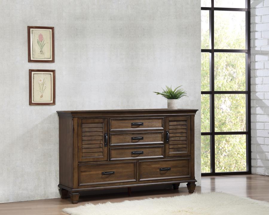 Franco Brown Dresser - furniture place usa