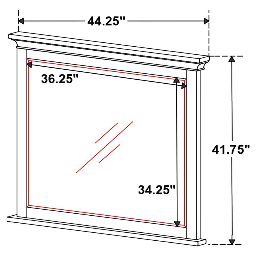 Franco Brown Dresser Mirror - furniture place usa